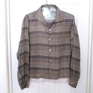 Silk pullover blouse Long Sleeve Lee David